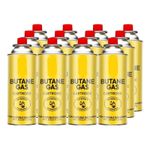 12 X Butane Gas Canisters For Portable Stove Cooker Grill Heaters Weed Wand