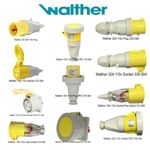 Walther 110v Plug Socket Industrial Site Electrics 16A 32A IP44 IP67 Coupler