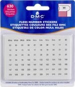 630 x DMC Stitch Bow Floss Holder Number Stickers - Embroidery Cross Stitch