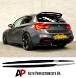For BMW 1 Series F20 F21 Gloss Black Side Skirts Extensions Spoiler Splitter!