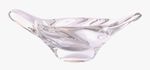 Vintage Daum France Clear Crystal Art Glass Elongated Centerpiece Bowl 10.5" A/F
