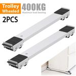 2pcs Heavy Duty Adjustable Moving Roller Wheel Set for Furniture Washing Machine