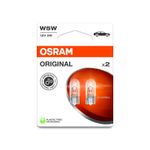 2x Genuine Osram Original W5W (501) 5w 12v Clear Bulbs [2825-2BL]