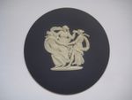 Collectors Piece Wedgwood Jasperware Dark Blue/White Three Graces Plaque/Roundel