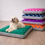Luxury Hearts Design Dog/Pet Bed Box Pillow - Washable Cover (S, M, L, XL Size)