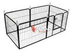HEAVY DUTY PUPPY PLAY PEN 6-PIECE RABBIT ENCLOSURE WHELPING BOX 