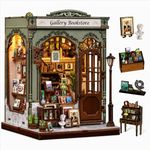 DIY Book Nook Gallery Bookstore Wooden Dollhouse Kit Miniature 3D Puzzle Model