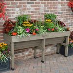 VegTrug Wall Hugger Planter - Medium (Grey Wash) | Stylish Raised Garden Bed