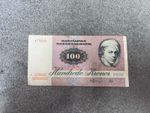 Danmarks 100 Kroner Banknote 1972