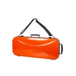 Crossrock Fiberglass Double Violin Case - Two 4/4 Violin Hardshell in Orange