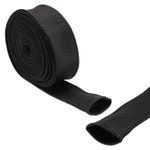 Insulation Cable Protector 16.4Ft-30mm High TEMP Fiberglass Sleeve Black