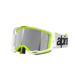Alpinestar Vision 8 Wordmark White Yellow Flo Goggles Mirror Silver Lens