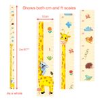 Kids Height Growth Chart Giraffe Wall Sticker Ruler 2m/6.7ft Measure Decal Nurse