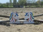Horse & Pony pink unicorn Show Jump Fillers. Price Is For A Pair