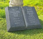 Personalised Granite Open Book Bible Memorial Grave Plaque Cemetery Headstone