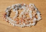Peach White Grey Mix Moonstone Gemstone Chip Beads, 4 - 9mm,Long Strand Appx 33"