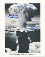 ENOLA GAY Crew Signed x7 Photograph - Hiroshima Atomic Bomb 6 Aug 1945 preprint