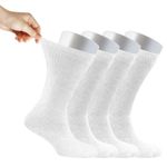 Cosyfeel® Women Loose Diabetic Crew Socks 4-Pack Bamboo  Durable Seamless Toe