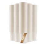 FOOGO Green Disposable White Paper Coffee Cups Strong Triple Wall FSC® Certified