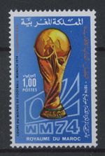 Morocco 1974 : Soccer - Good VF MNH Overprinted Stamp - Catalog Value : 50€
