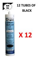 Black Sprayable Seam Sealer Box of 12 – Factory Finish Professional Spray Sealer