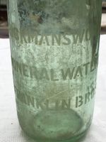 Etched Franklin Bros Rickmansworth Mineral Water Co 10oz codd bottle c1890-1920