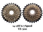 Shimano Tourney MF-TZ500 6 or 7 Speed 14-28T Freewheel Cassette