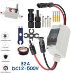 Solar DC Circuit Breaker DC12V-500V 32A PV Disconnect Box Isolator Switch 2P