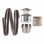 Chimney Flexible Flue Liner 904 Grade & Installation Kit 3 for Multifuel Stoves