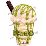 ice cream van sticker Pistachio Flake Scoop Sundae decal (choose size)