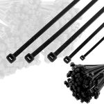 Black Cable Ties Zip Ties Wraps Heavy Duty Long Short Small Large Thick Thin