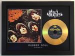 THE BEATLES 'RUBBER SOUL' SIGNED GOLD CD DISC COLLECTABLE MEMORABILIA GIFT