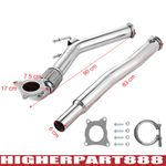 3" INCH STAINLESS STEEL EXHAUST TURBO DECAT DOWNPIPE FOR VW GOLF MK5 MK6 2.0 GTI