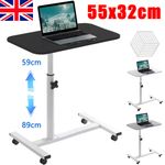 Height Adjustable Mobile Over Bed Table Hospital Overbed Aid Chair Laptop Tray