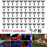 Black LED Decking Lights RGBW+IC Plinth Light Kit Terrace Patio Garden 31/45mm
