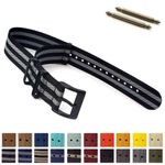 Ribbed Nylon Nato Watch Strap Band Military G10 PVD 18 19 20 21 22 24 RD MM