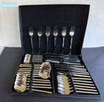 CULINARY CONCEPTS MILLENIUM HAMMERED 42 PIECE CANTEEN CUTLERY - FAB - O772