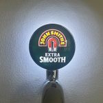 Brand New John Smith's Extra Smooth Beer Badge! Pump Badge! Frog Eye Lens