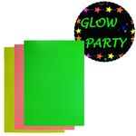 Luminous A4 Neon  Sheet – Glow in the Dark   Card 300 gsm Fluorescent  Sheet