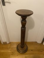 Vintage French Pedestal Mahogany Wood  88 Cm Tall With Top Diameter 22cm