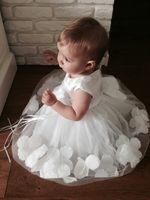 Baby Christening Gown First Communion Flower Girl Dress  & FREE Headband Desiree