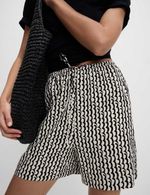 Marks & Spencer Womens Viscose All Purpose Shorts in Black Mix - M&S