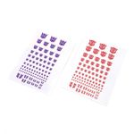 2Pcs Deformation G1 Decepticons Autobots Openwork Symbol Decal Logo Sign Sticker