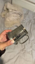 Vintage Hickory Dickory Dock Pewter Baby Christening Cup
