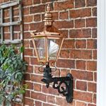 Deluxe Victorian Copper Harrogate Wall Lantern On Royale Bracket 77 x 37cm