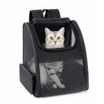 Conlun Cat Backpack Carrier for Small Dogs 32 cm L x 29 W x 42 H, Black 