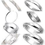 Sterling Silver 925  Rings 2mm,3mm,4mm,6mm,8mm Band Width Sizes G-Z Curve Flat 