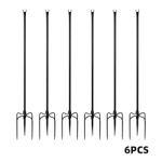 6PCS 10-Foot Yard Light Poles Available Designed for Outdoor Hanging Metal Hooks