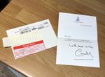 🇬🇧 BECKETT- QUEEN CAMILLA SIGNED LETTER & ENVELOPE WITH PERSONAL ROYAL SEAL 