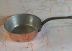 Vintage Large Heavy French (Villedieu) Copper Saute Pan 24.5cmDx9cmH Lined
